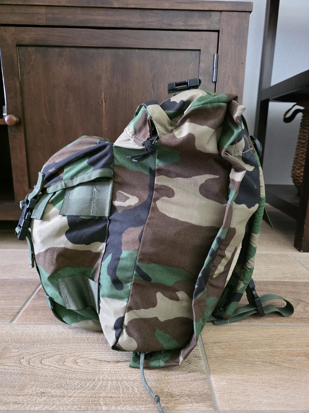 Military-Style Camouflage Rucksack Pack - Green Combat Patrol Pack